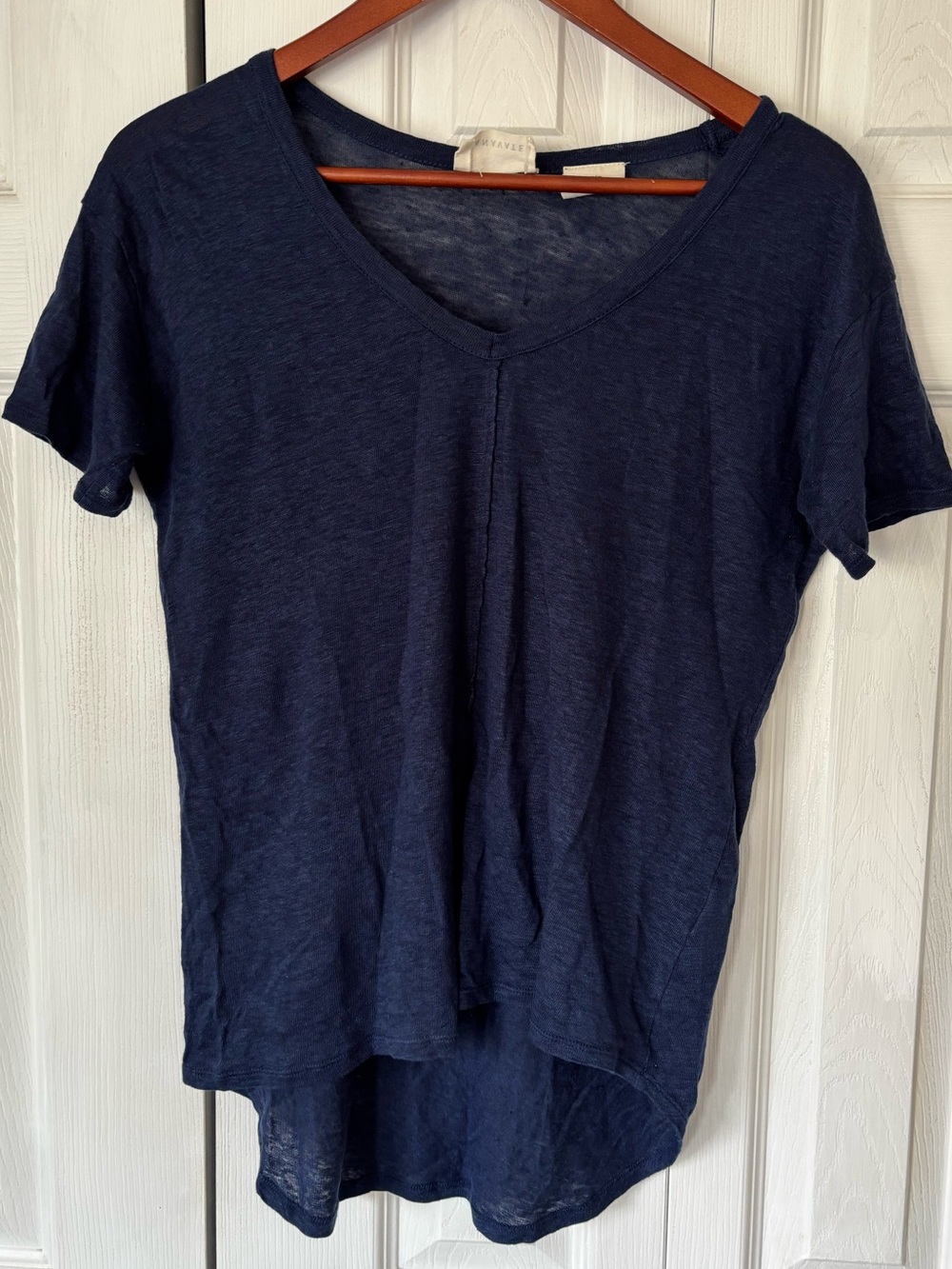 Nanavatee Linen Navy T Shirt Size Medium